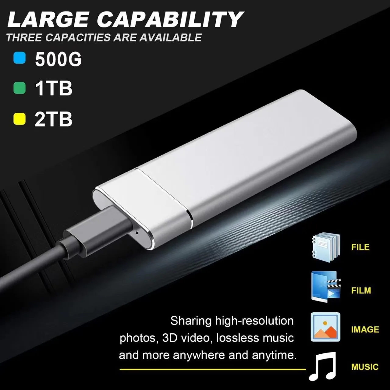 Portable 4TB SSD Type-C USB 3.1 Hard Disk - Image 7