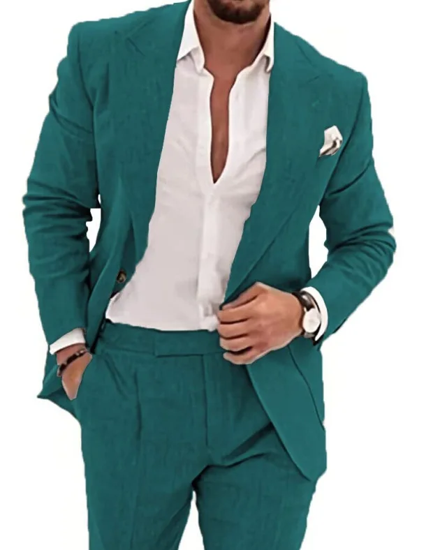 Trajes de verano para hombre grandes y finos, esmoquin de graduación,  trajes de boda ajustados para novio para hombre, Blazer personalizado,  conjunto