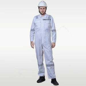 Comfortable White Engineers Workwear Work Clothes Fire Resistant Fr Clothing Safety Coverall