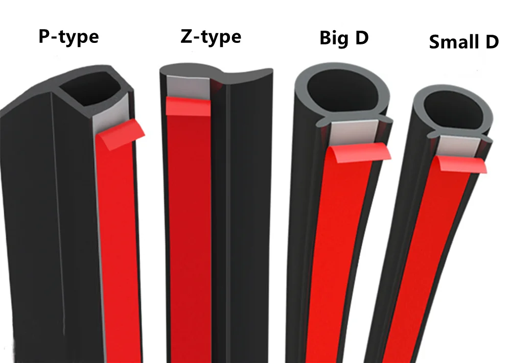 Universal Automotive Door Seal Strip Dshape Selfadhesive Weather