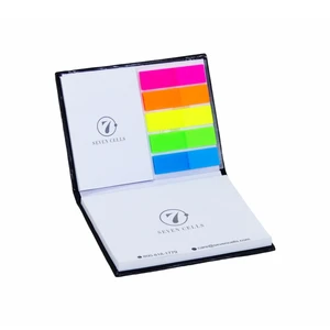 Custom Logo Printed Neon Sticky Notes Notepad with PU Leather Cover  Office & Promotional Gift for Branding
