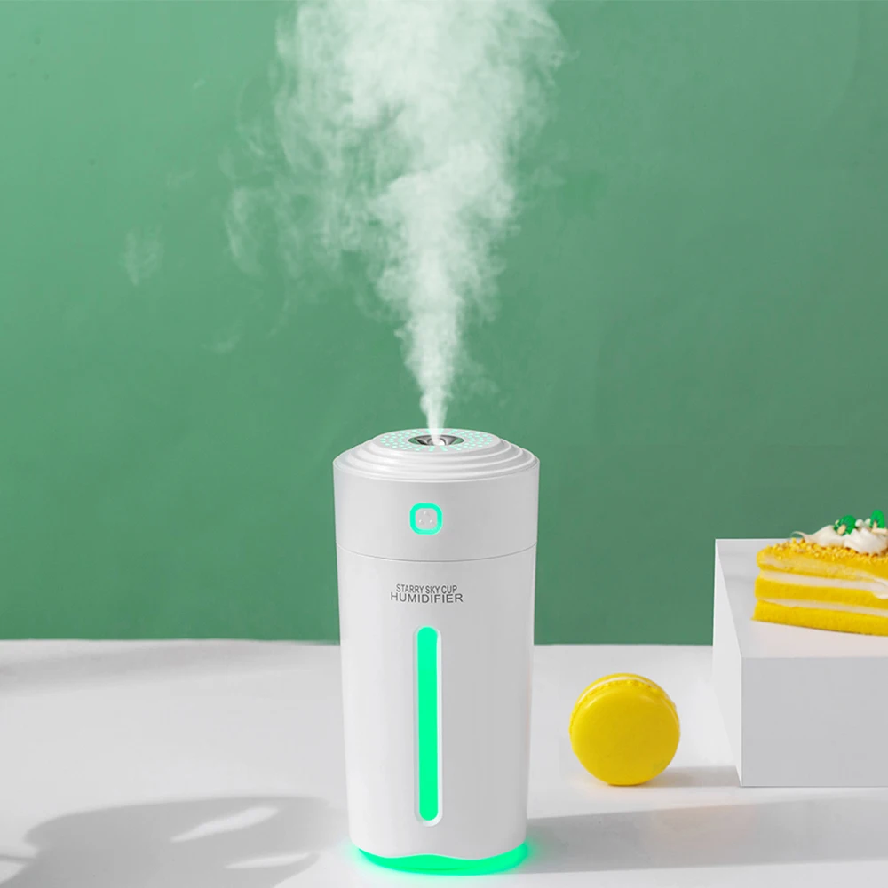 800mAh USB Rechargeable Mini Car Humidifier Ultrasonic Cool Mist Wireless Cordless LED Light Aromatherapy for Household Use