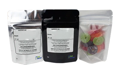 Bolso secado flor de la barrera de Bud Stand Up Herb Mylar, empaquetado de Herb Fower Dried Edible Bags del dispensario 8