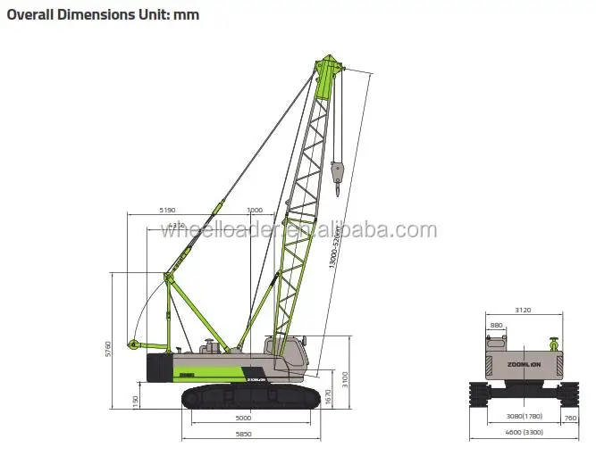 Crawler Crane Autocad Drawing Free Download
