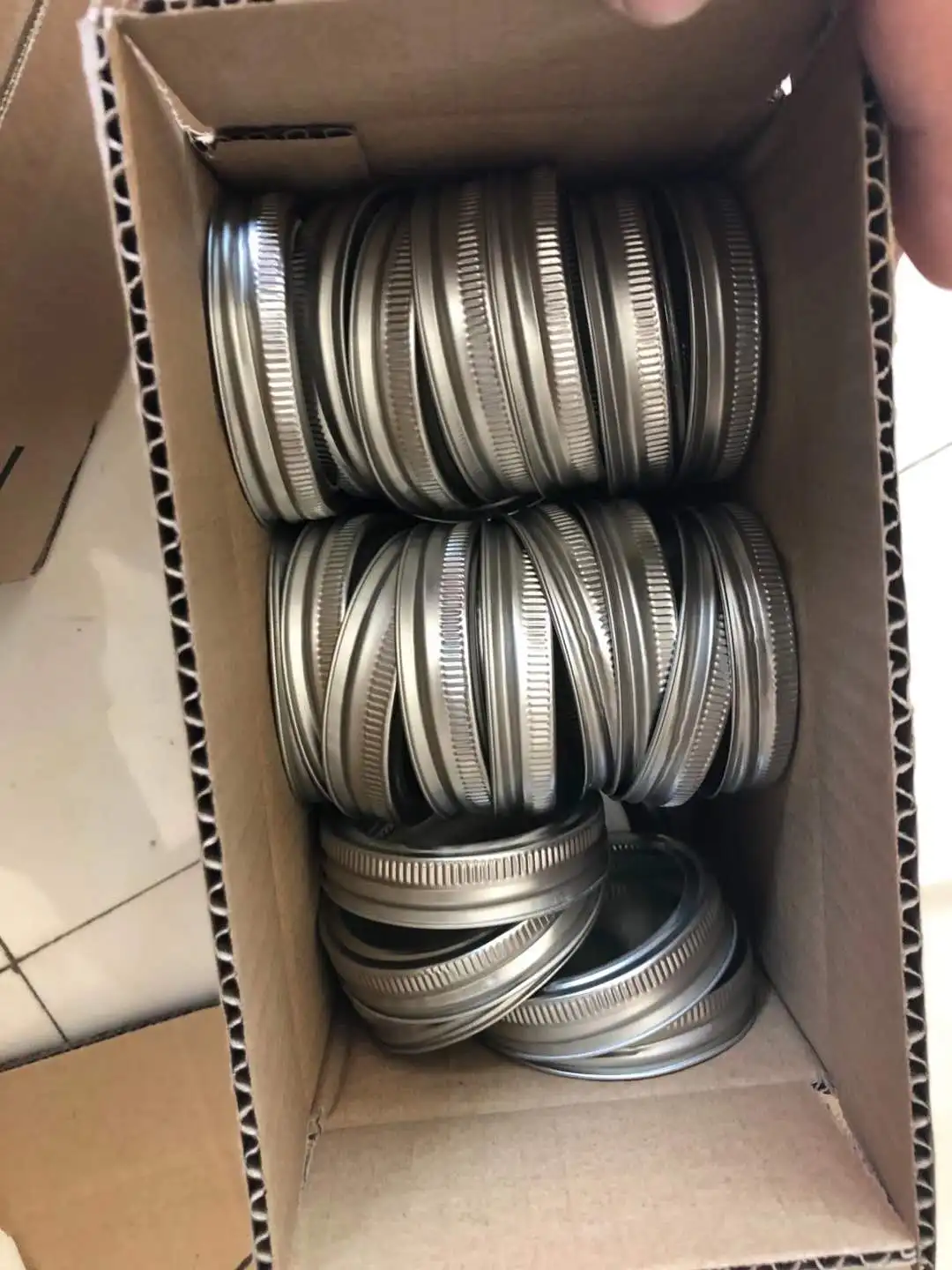 Regular Wide Mouth Mason Jar 32 Oz Glass Jars With Silver Metal