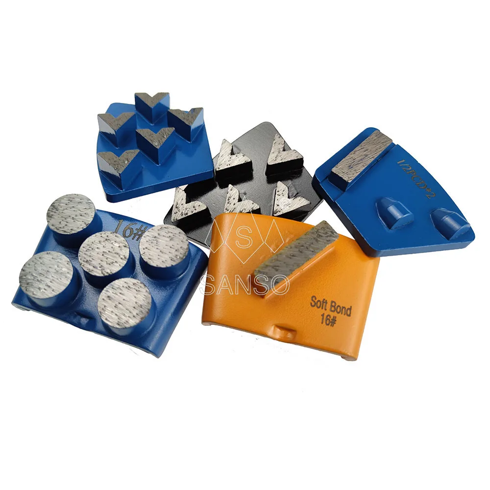 Sanso Factory Price Pcd Diamond Tools Diamond Grinding Pads Epoxy Floor Grinding Metal Block For