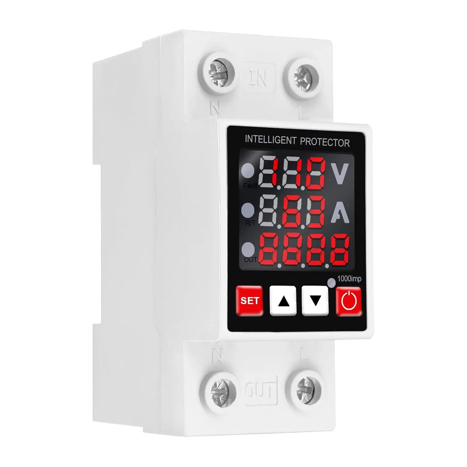 Maaaring I-adjust na Guide Rail Overvoltage at Overcurrent Protector AC 80-400V (single-phase) 50/60Hz 1-63A Protektor ng Voltage at Kuryente