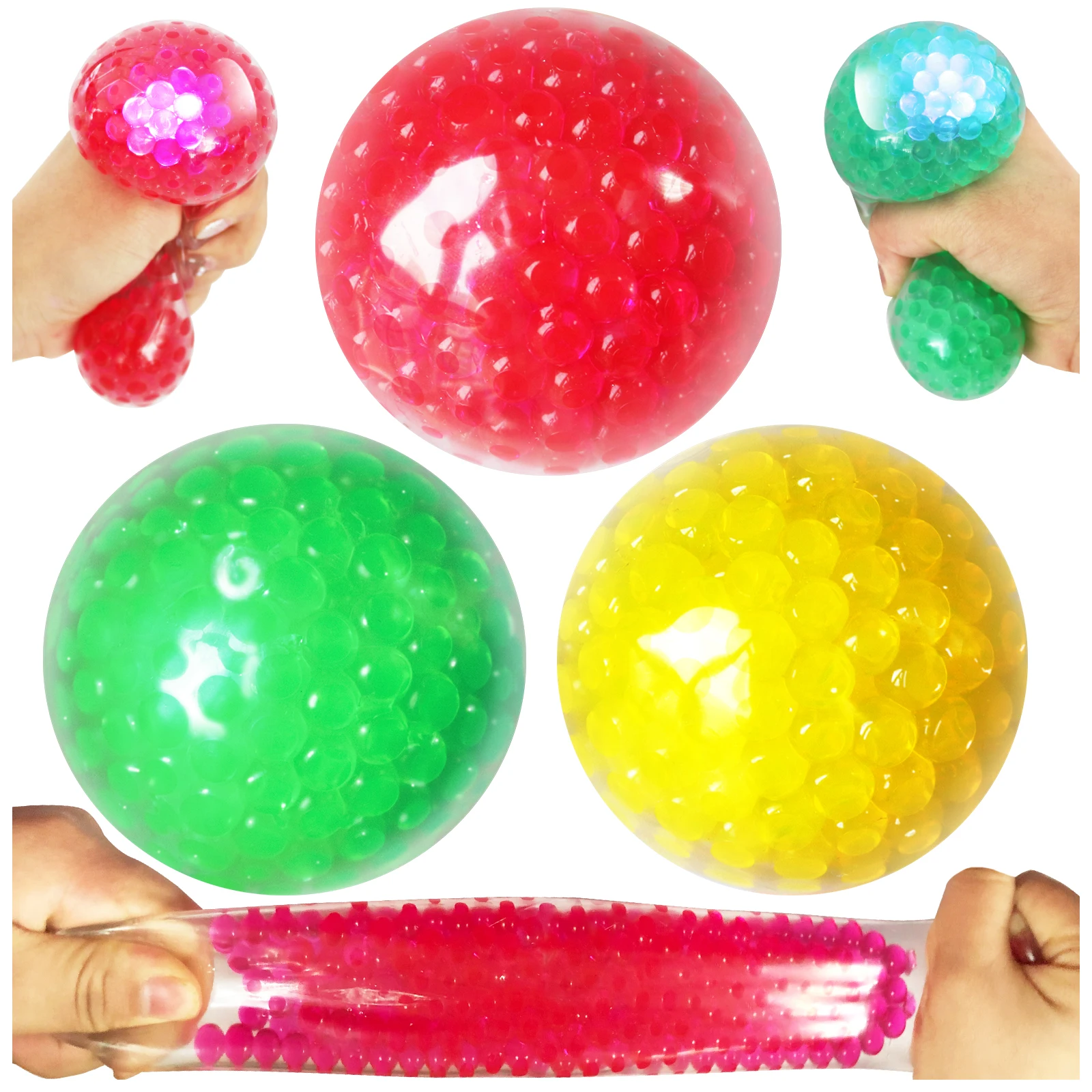 Boules d'eau boule anti-stress Glitter - 1 exemplaire - 6 cm de large -  Cadeau à