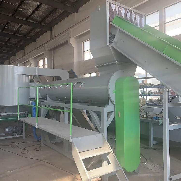 Plastic PET Bottle Recycling Machine Automatic Plastic Washing Line Plant Hot Wash
