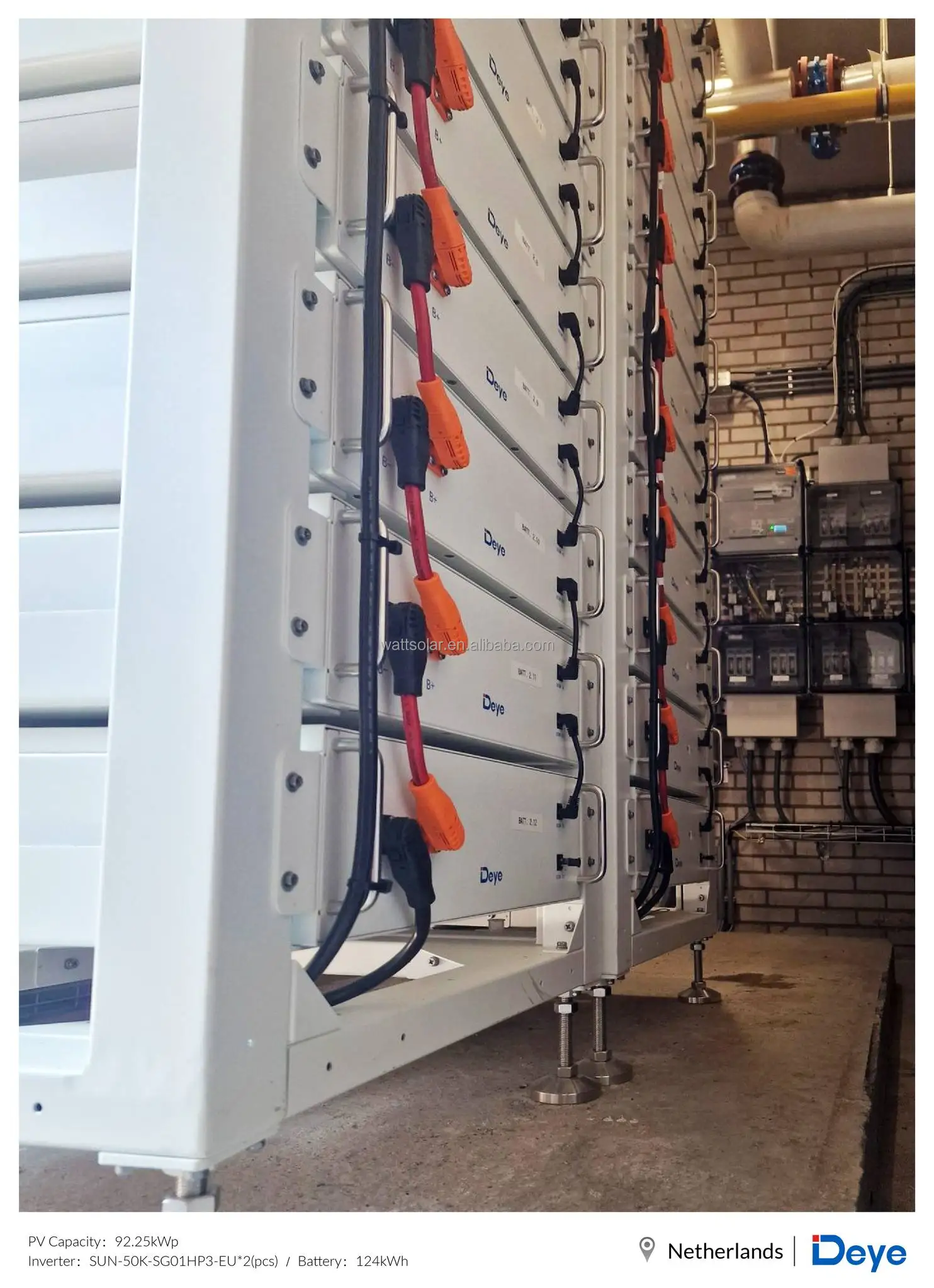 Bos Racking Deye ESS BOS-G High Voltage 60kWh Rack Mounted Battery LiFePO4 Solar ...