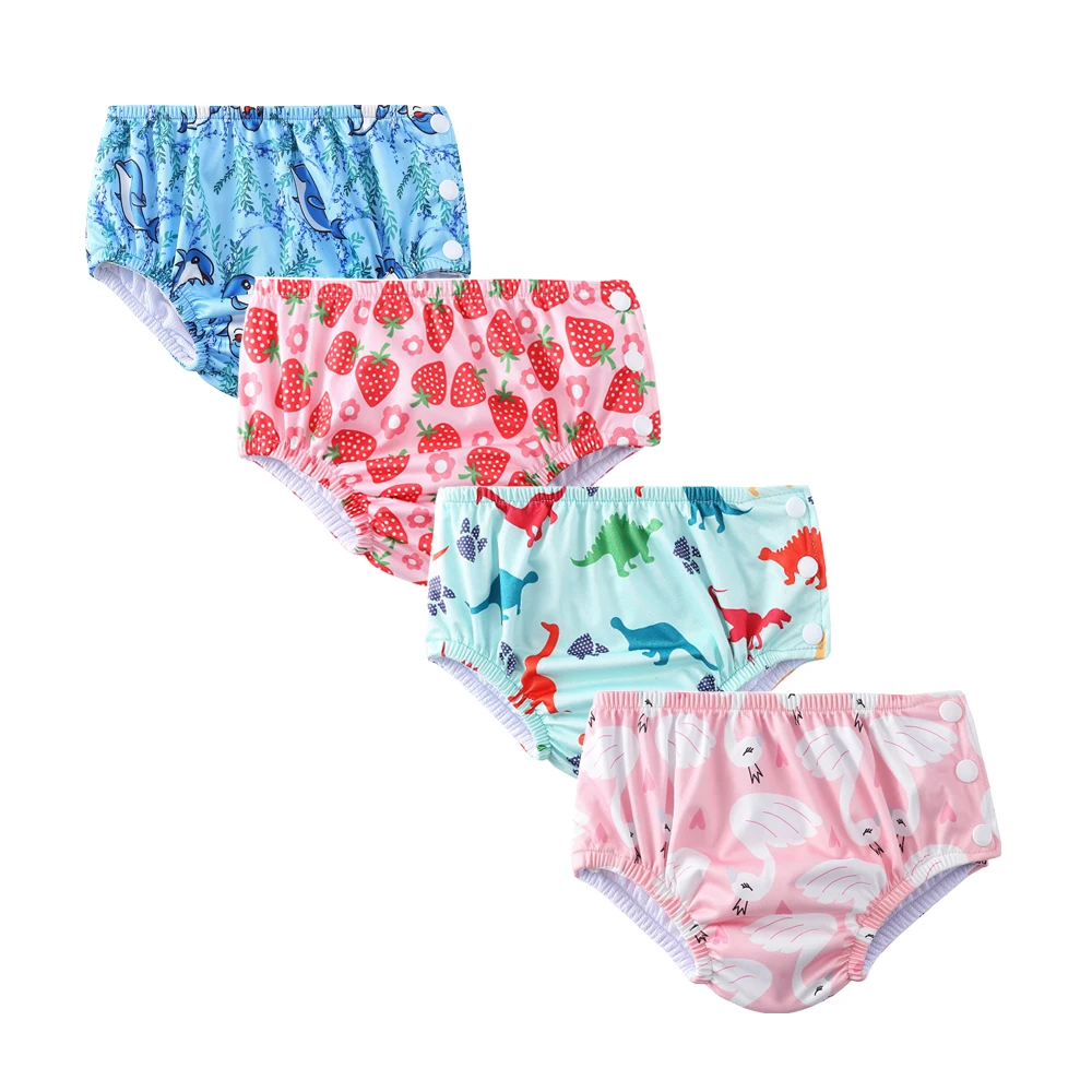 Летний бассейн для плавания красочные детские водонепроницаемые плавательные штаны для плавания подгузники многоразовые для детей