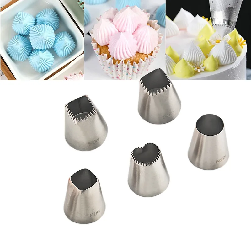 Cake Decorating Icing Piping Tip with Square Round Pastry Tips for