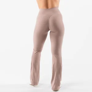 Unique Design High Waisted Yoga Pants Workout Gym Fitness Women Activewear Sports Flare Pants