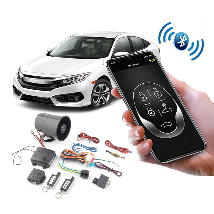 Smart Car Alarm System APP BT Remote Start Car Alarm System Universal DC12V Car Keyless Entry Door Lock for Car