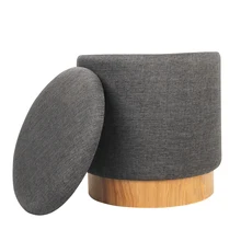 Nordic Luxury Ottoman Living Room Pouffe Best Quality Fabric Stool for Bedroom Velvet Ottoman Puff Pouf