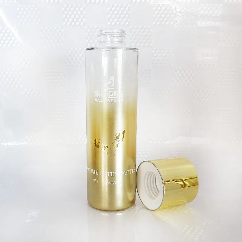 30ml 50ml cosmetic set custom rose gold airless skin care oil lotion Slik-screen Printing serum glass Bottle with Pump Sprayer