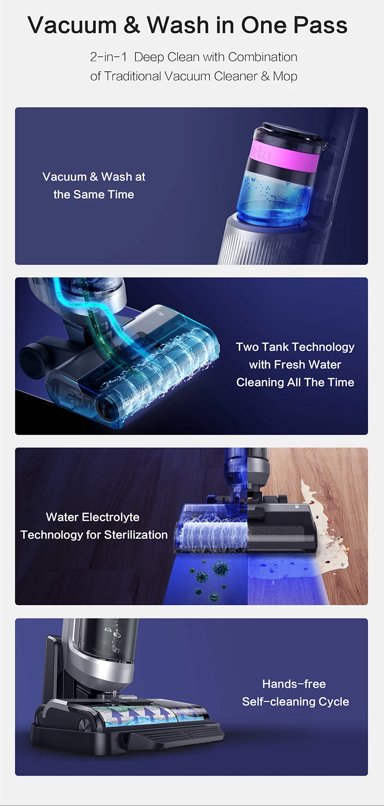 Eureka New500 Upright Handheld Cordless Wet And Dry Washing Vacuum