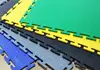 Blue/grey/black/yellow/green Leather pattern