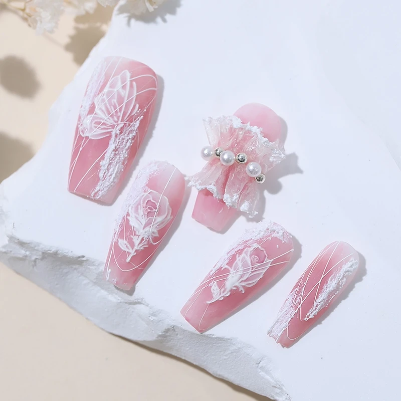 Высококачественный 3D гипсовый гель для ногтей под заказ, черно-белый цветной УФ-гель для ногтей