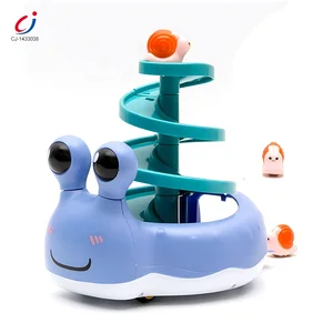 Chengji Cheap Funny Cartoon Animal Railway Sliding Set Track Snail Plastic Toys