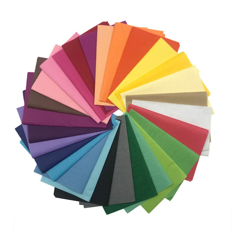 Wholesale 14/17 GSM Colorful Moisture Proof Gift Wrapping Tissue Paper Uncoated Screen Printing Compatible Hot Selling by Color