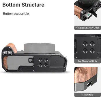 SmallRig L-Shape Bracket Wooden Grip for RX100 III/IV/V (VA) / VI/VII Camera - LCS2467 detail image
