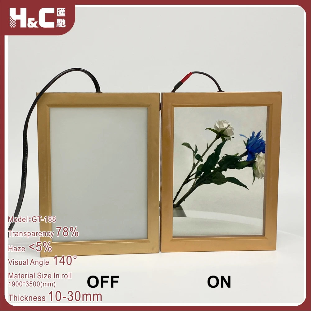 Smart Home Easy to Installation Self Adhesive Electronic Control Pdlc Film Smart Glass Window