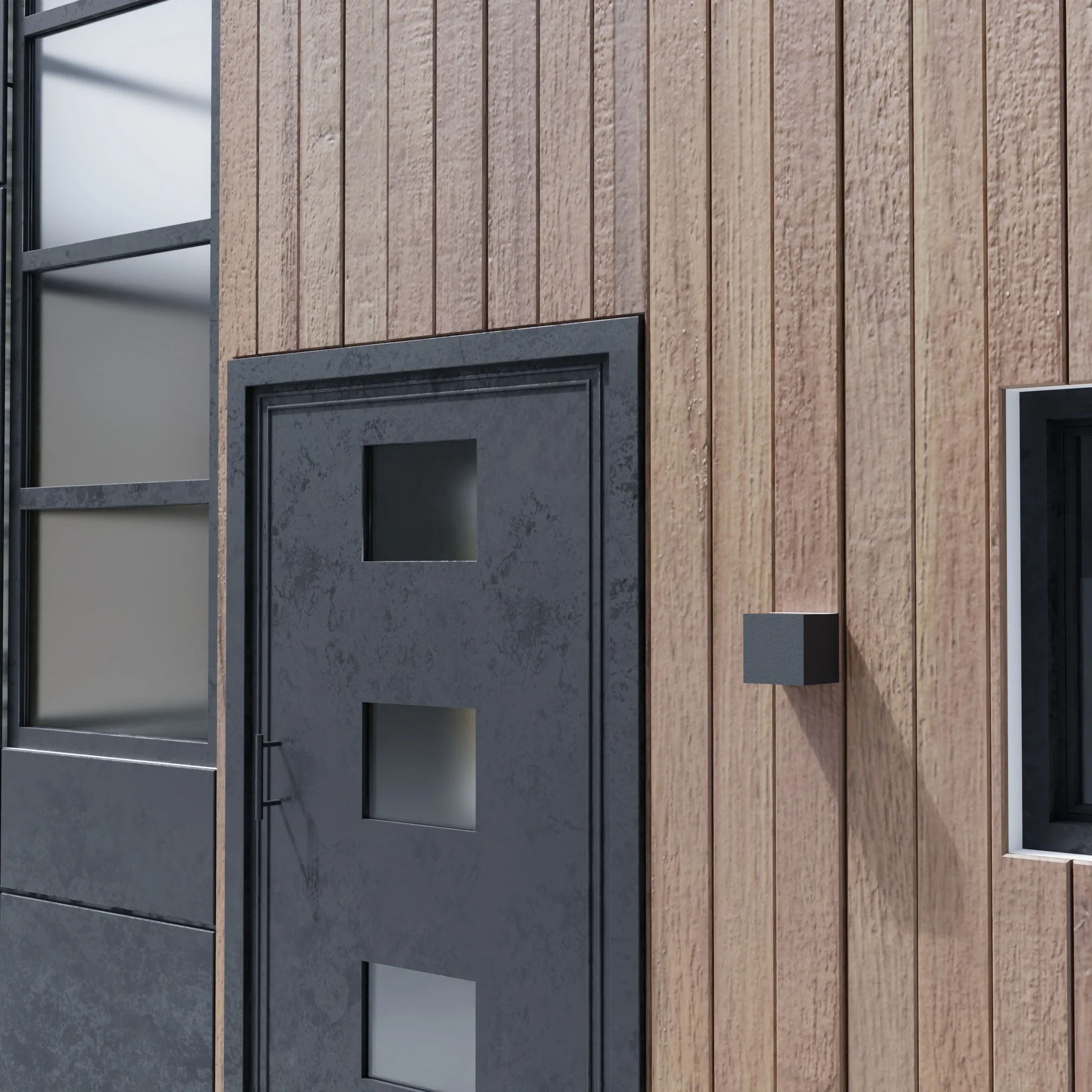 Up and Down Outdoor Solar Lights, Cube Design LED Solar Outdoor Deco