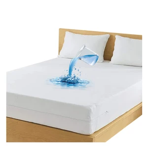 Design Logo Customise Waterproof Terry Mattress Cover Bed Bug Proof Anti-Bacteria Oeko-Tex Certified Bamboo Polyester Wholesale