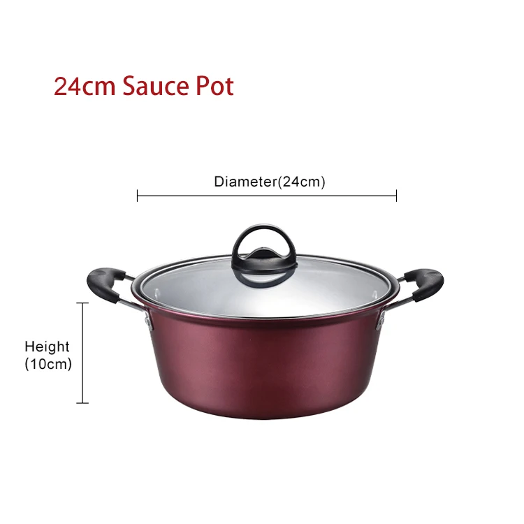 Hot Selling 4pcs Cheap Kitchen Housewares Iron Non Stick Kitchen Pots