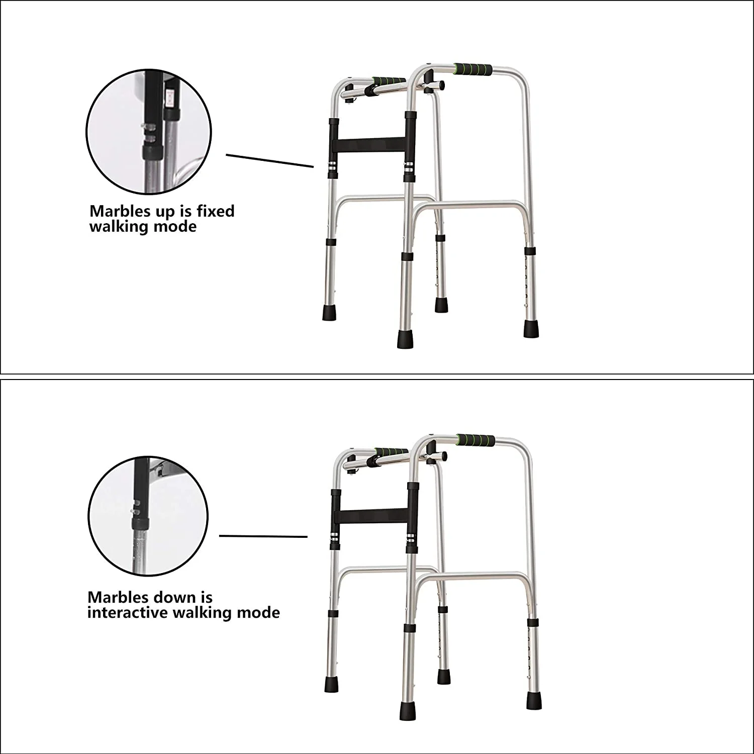 Hospital Equipment Lightweight Standing Frame Aluminum Folding Walking
