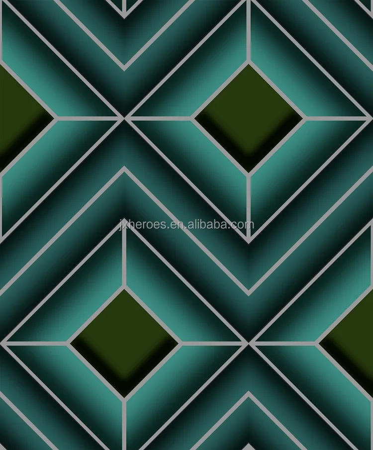 Three Dimensional Quadrilateral Pattern Modern 3D Wall Paper Wallpaper