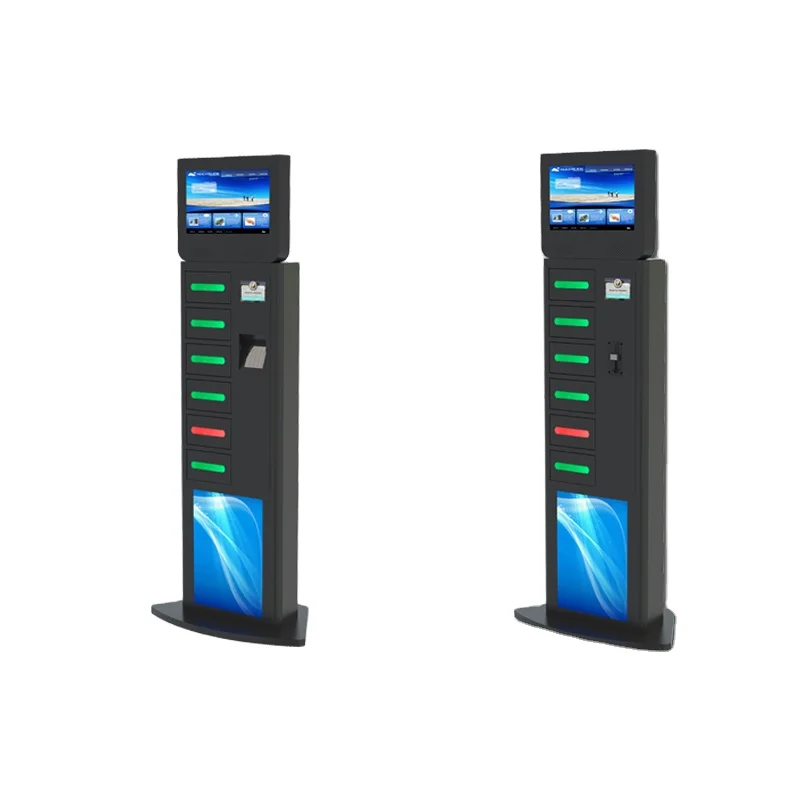 Advertising and Mobile Cell Phone Charging Locker Station With Advertising