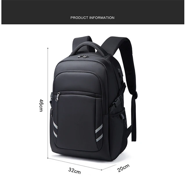 Custom Black Nylon Laptop Backpacks Custom Logo School Bags Unisex ...