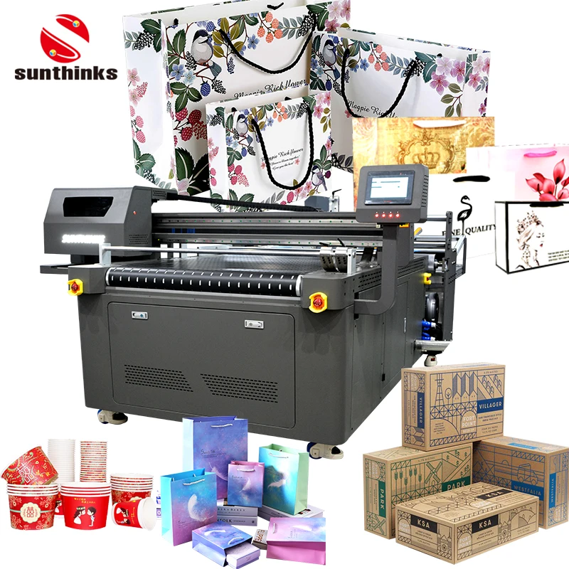 Sunthinks принтер логотип картонная коробка однопроходная цифровая Гофрированная коробка принтер Однопроходный принтер упаковка для пищевых продуктов