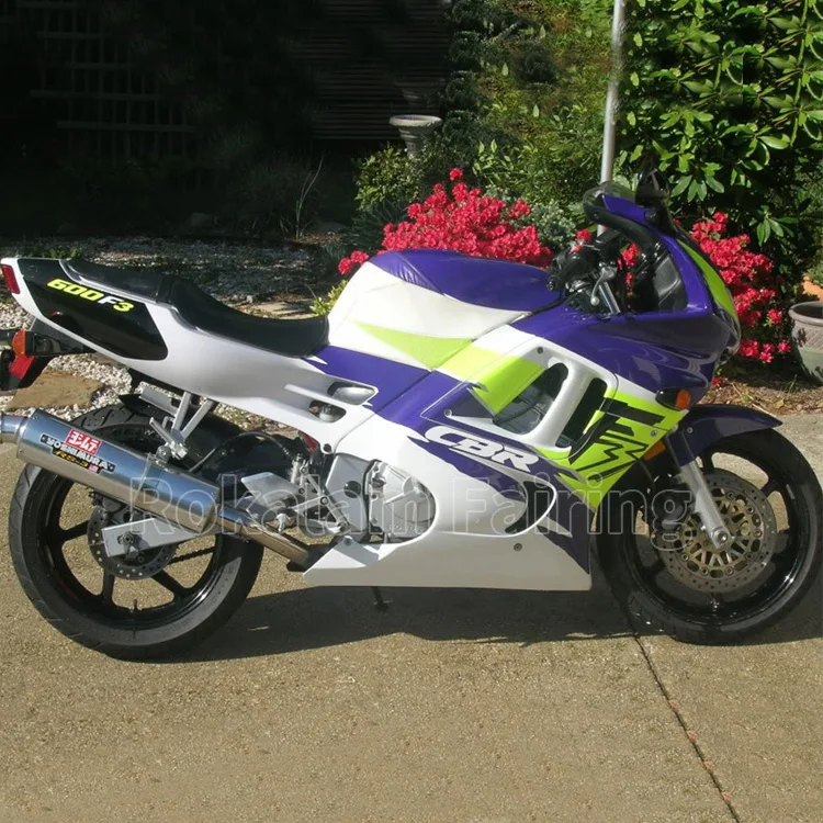 White Blue Fairing for Honda CBR 600 F3 95 96 ABS Bodywork