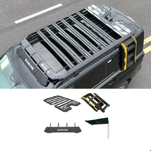 24-25 for Haval H9 Defender Model Roof Luggage Rack Frame Expansion Wind-resistant Platform Roof Light Backpack Side Ladder