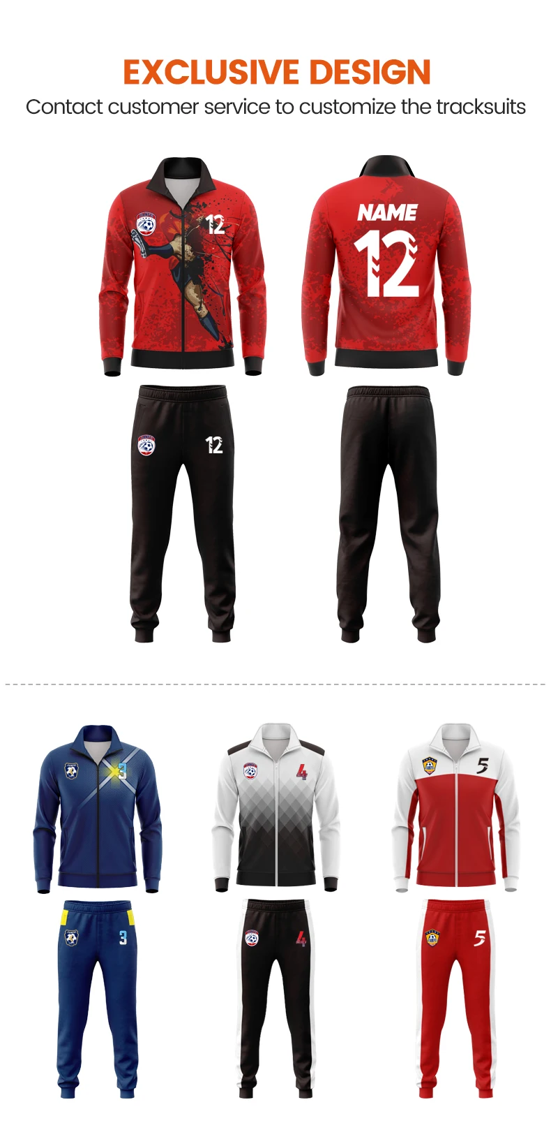 Wholesale Custom Winter Adults Soccer Tracksuit Club Team Football