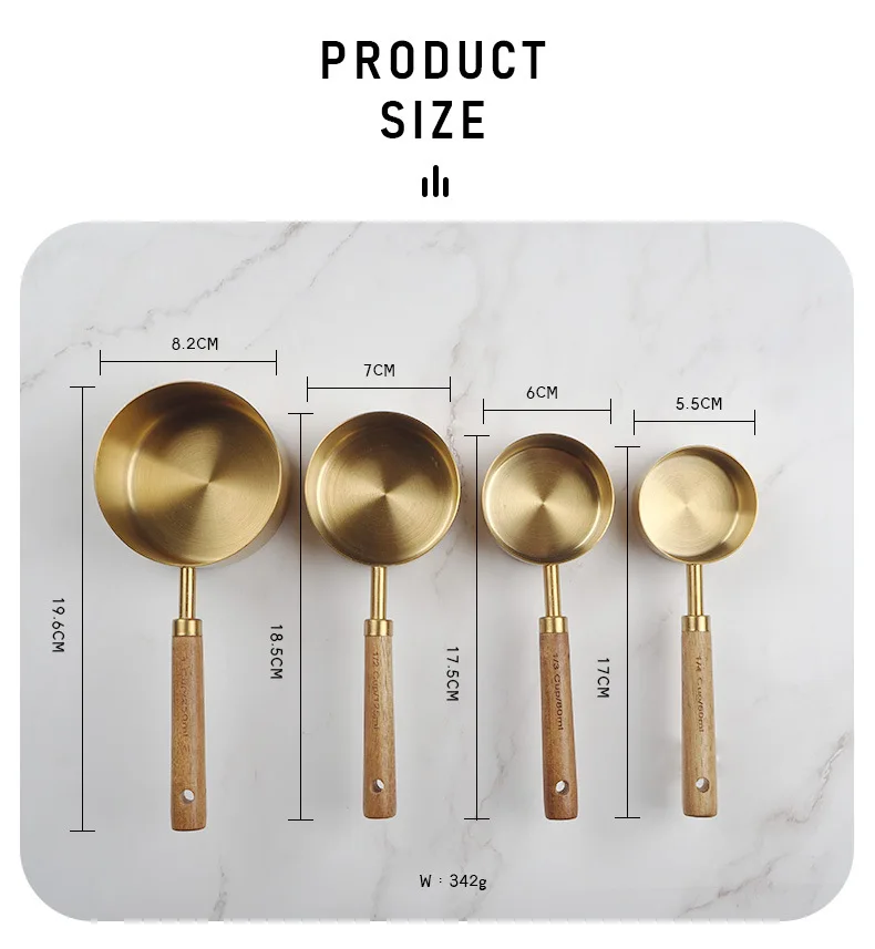 Stainless Steel Measuring Cups Spoons Made Usa