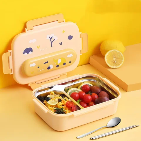 Boîte à lunch isotherme en acier inoxydable Offre Spéciale 2 ou 3 compartiments pour enfants Grands cadeaux