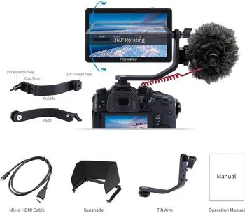 FEELWORLD F6 Plus V2 6 Inch DSLR IPS Video Peaking Focus Camera Field Touch Screen Monitor product image