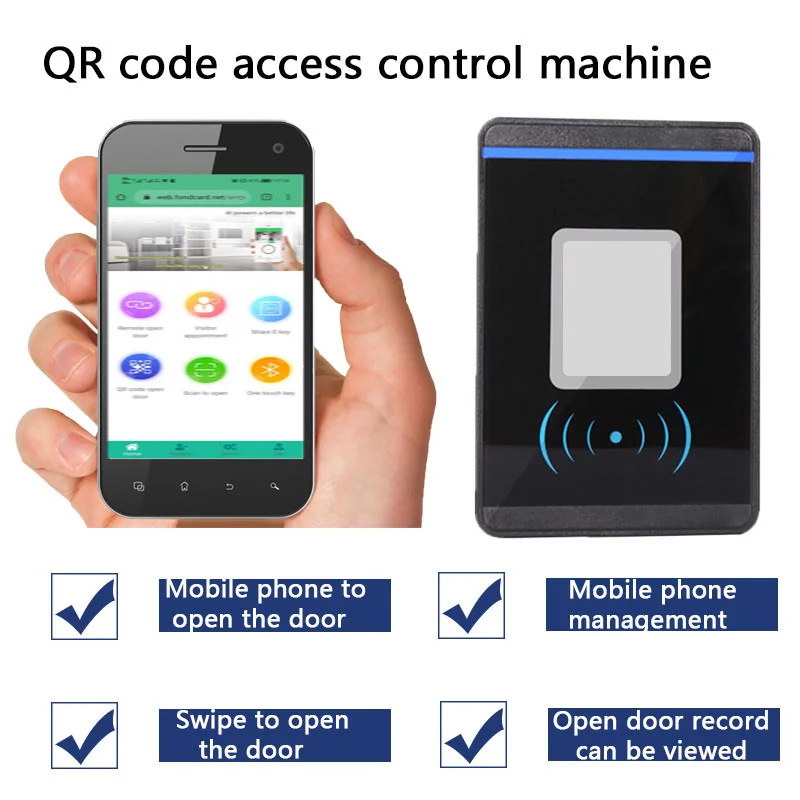 Qr Code Scanner Cloud Access Control Mobile Wifi Access Control Gate Access Control System Wifi Qr Reader