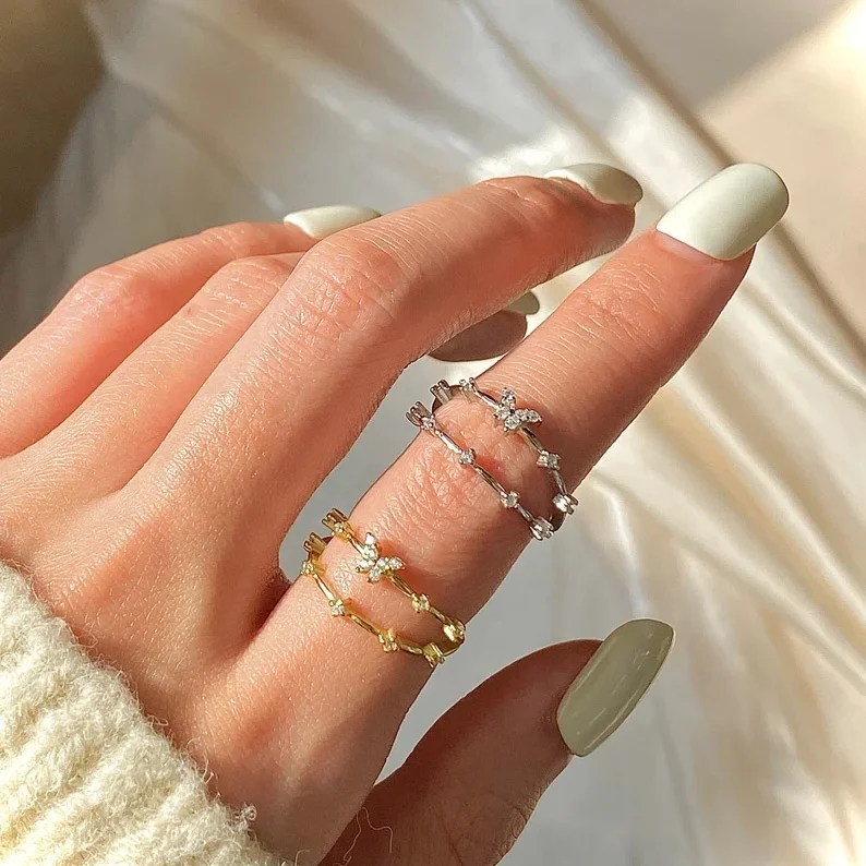 SHAPES STUDIO/Gold Double Band Layered リング Gold Double Band Layered Ring – Shapes Studio