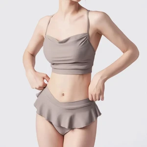 Custom Fit Two-Piece Set Flexible Pole Dance Outfit for Practice Competition Skirt Pole Dance Wear