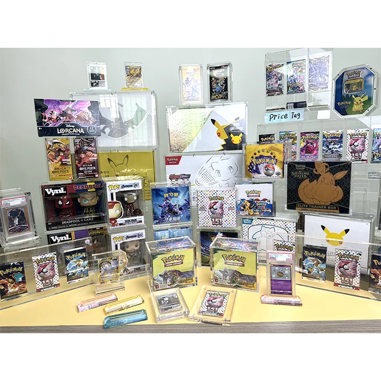 TCG Custom Pokemon Japanese Acrylic Booster Box for S12a Display Case With  Lid Acrylic UV Resistant Box for Pokemon Card Box