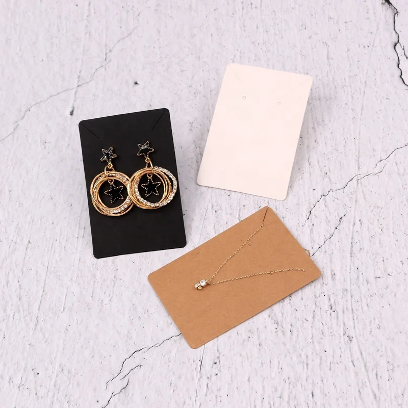 Necklaces Earrings Display Cards Custom Logo Jewelry Packaging Tags  100Pcs/Lot