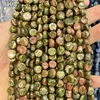Natural Unakite Jasper Nugget Beads
