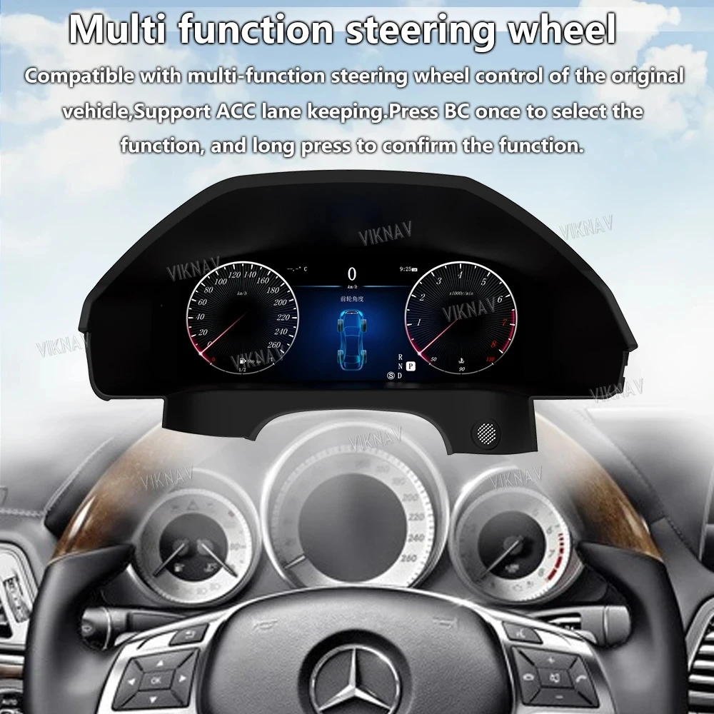 Digital Dashboard Gauge Cluster For Mercedes Benz Eclass W212 2010