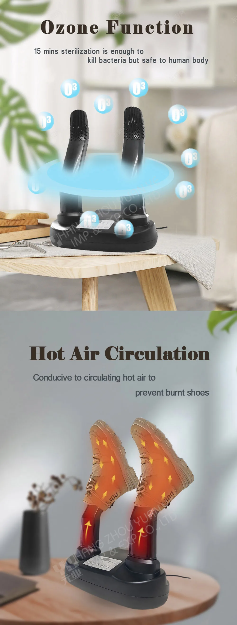 Rapid And Safe Drying Shoe Dryer With Ozone For Household Appliance