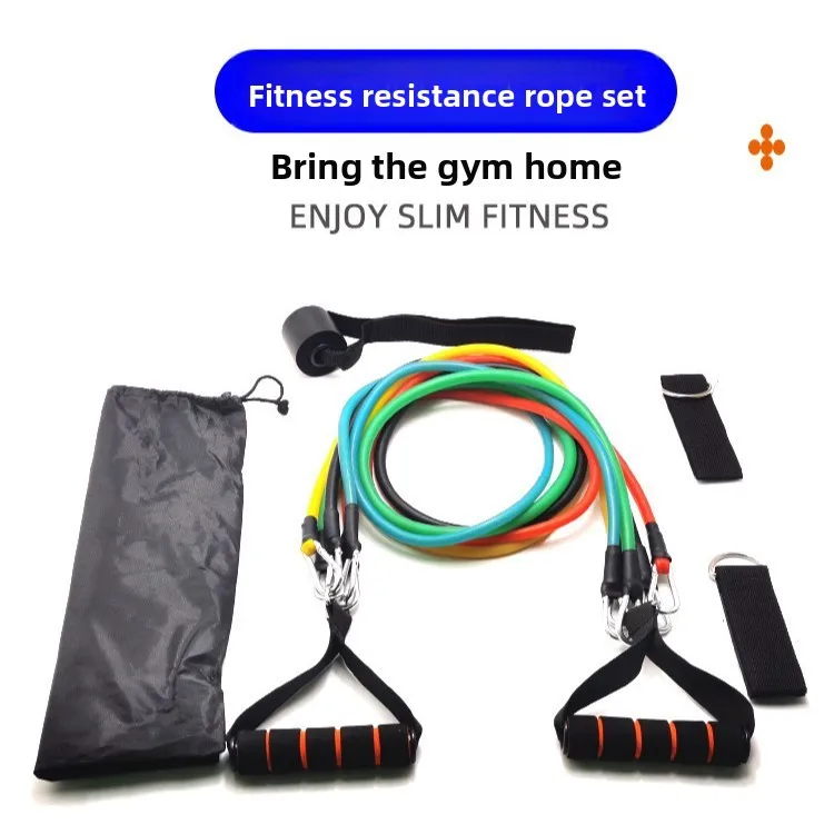 11-Piece TPE Exercise Bands Resistance Band Set Home Fitness Equipment Strength product detail 2